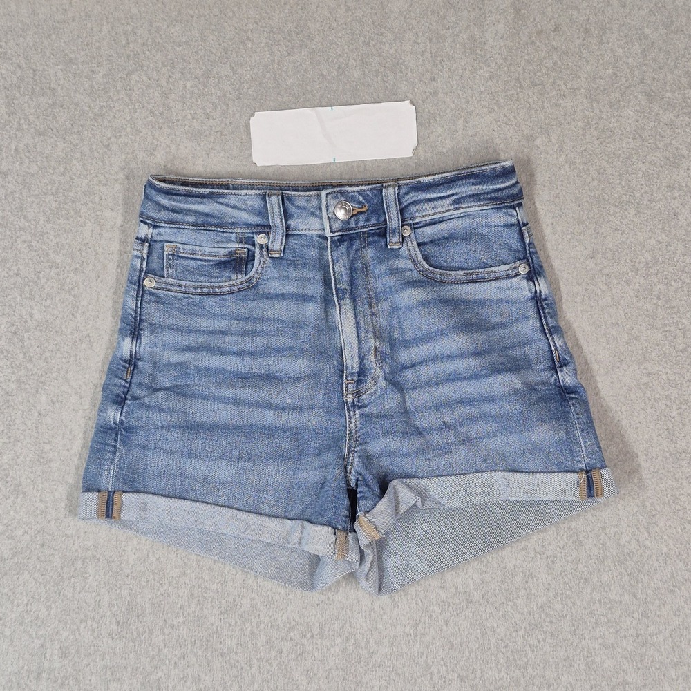 American Eagle Outfitters Women Shorts US 2 Blue Denim Jean Shorts Mom